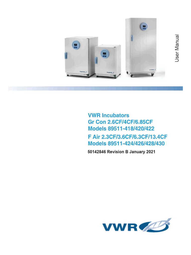 VWR Basic Incubator | PDF | Door | Ventilation (Architecture)