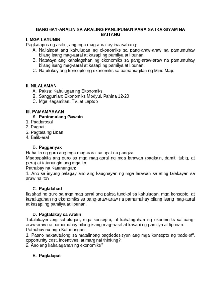 BANGHAY | PDF