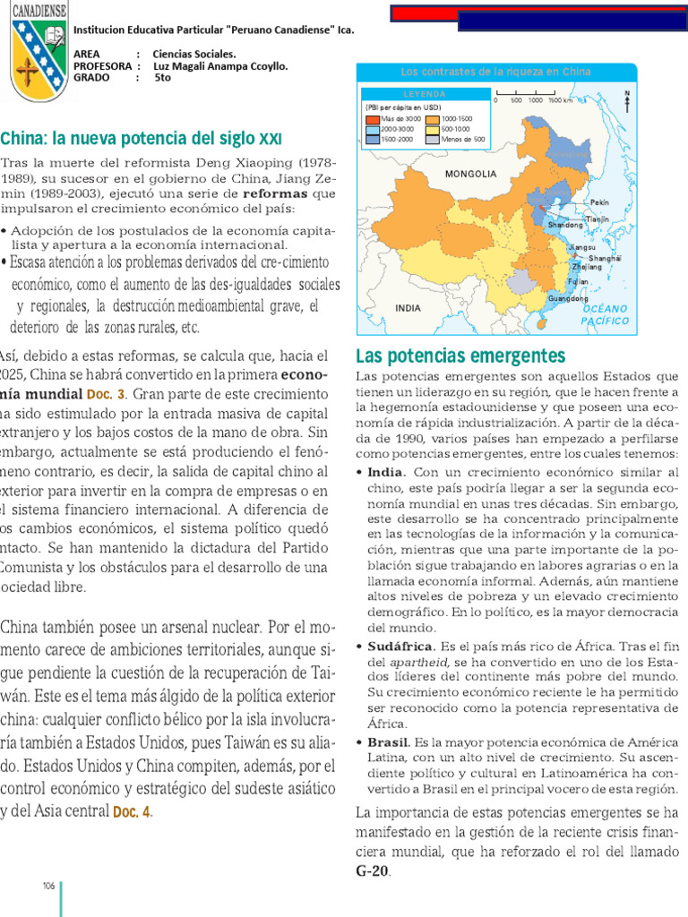 China: potencia global del siglo XXI | PDF | China | Política mundial
