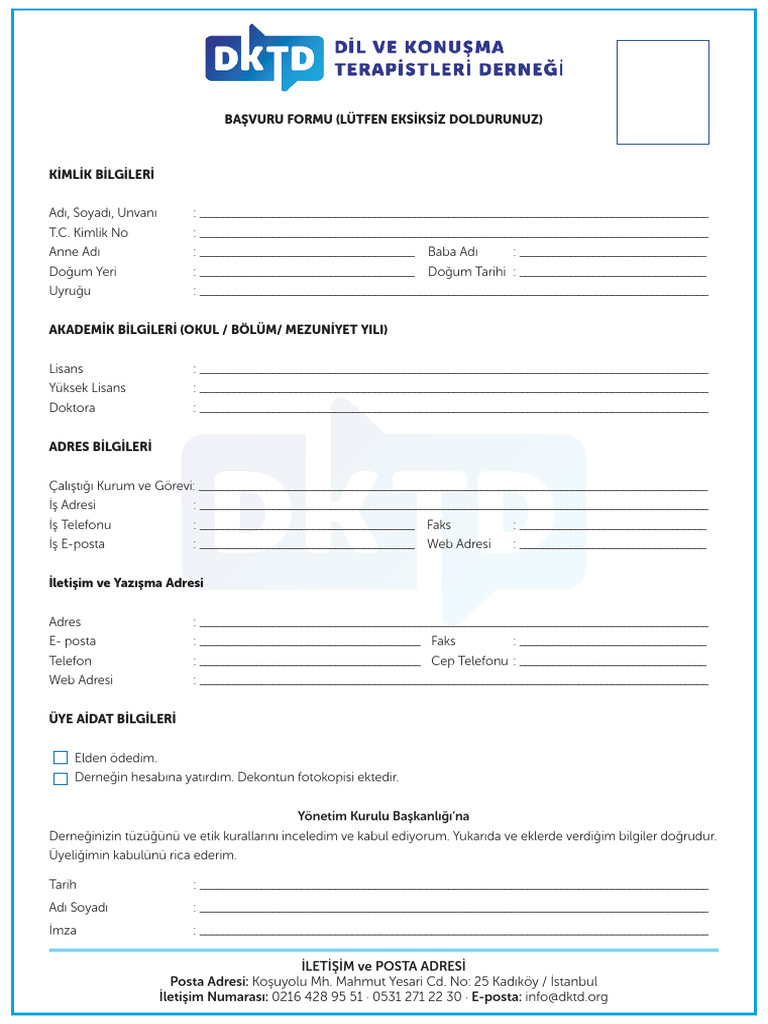 DKTD Form | PDF