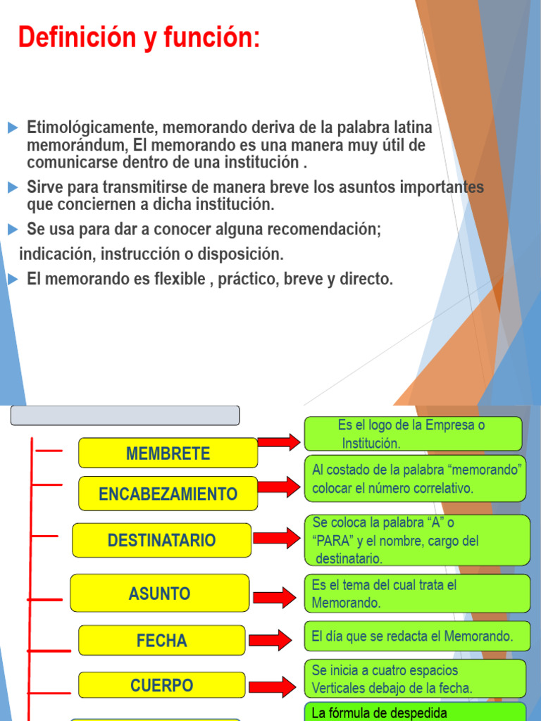 Definición y partes del memorando | PDF