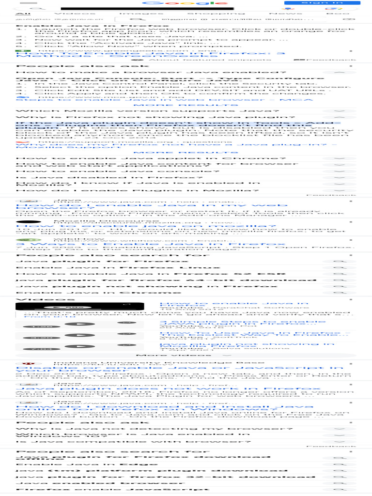 How to enable mozilla in java google search pdf software