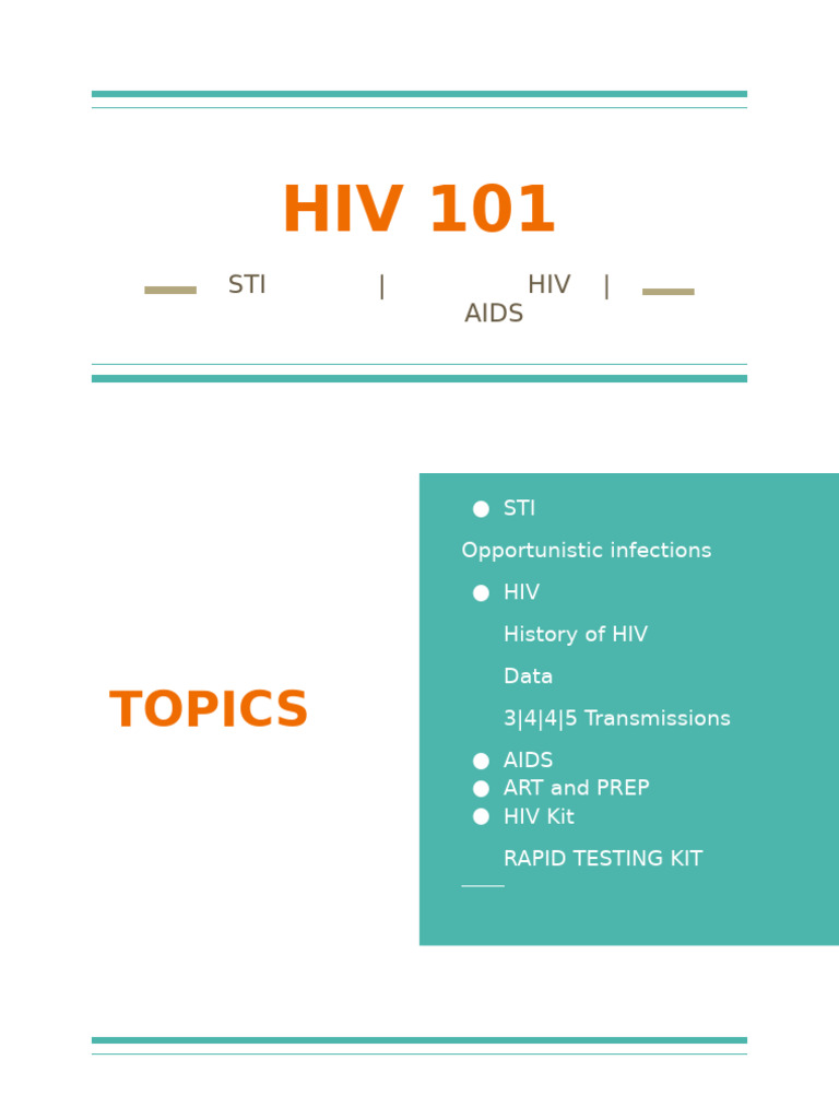 Lesson plan | PDF | Hiv/Aids | Sexually Transmitted Infection