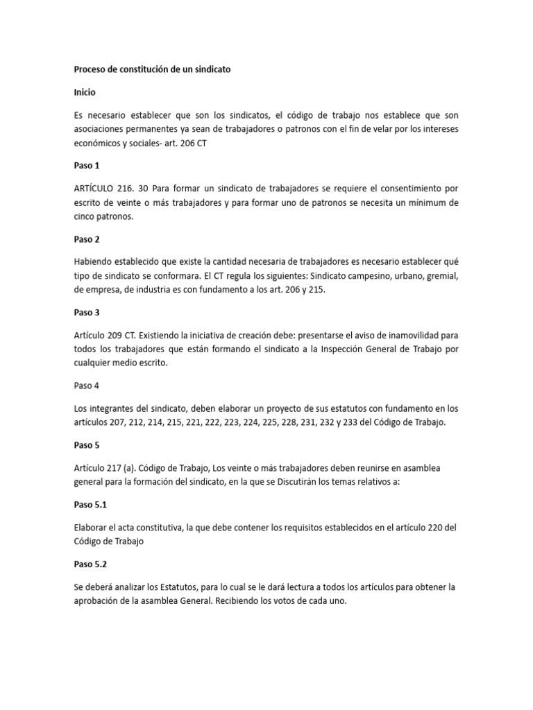 Cómo constituir un sindicato legalmente | PDF | Gobierno | Justicia
