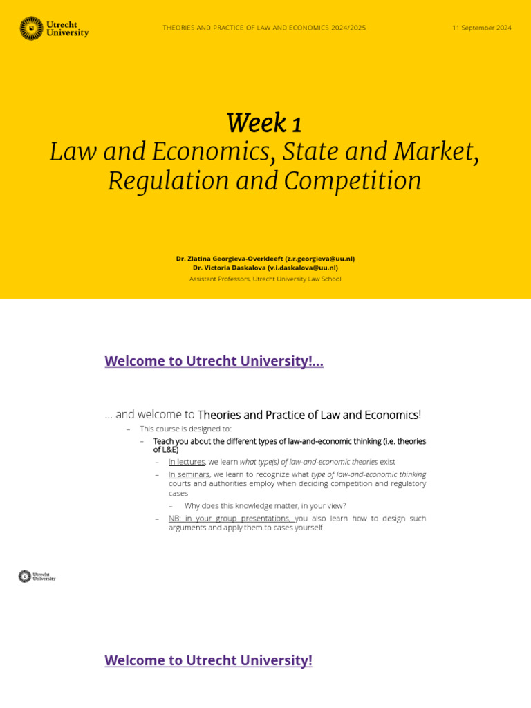 Law and Economics Course Overview 2024 | PDF | Market (Economics ...