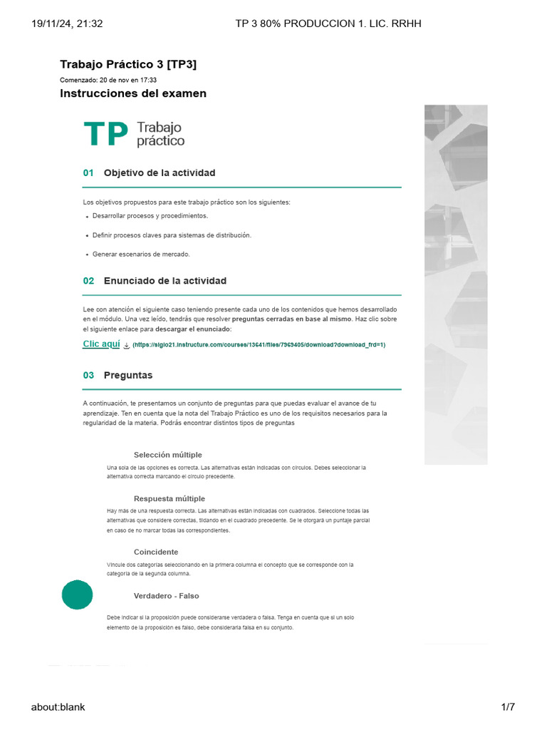 TP 3 80% Produccion 1. Lic. RRHH | PDF | Gestión de recursos humanos ...