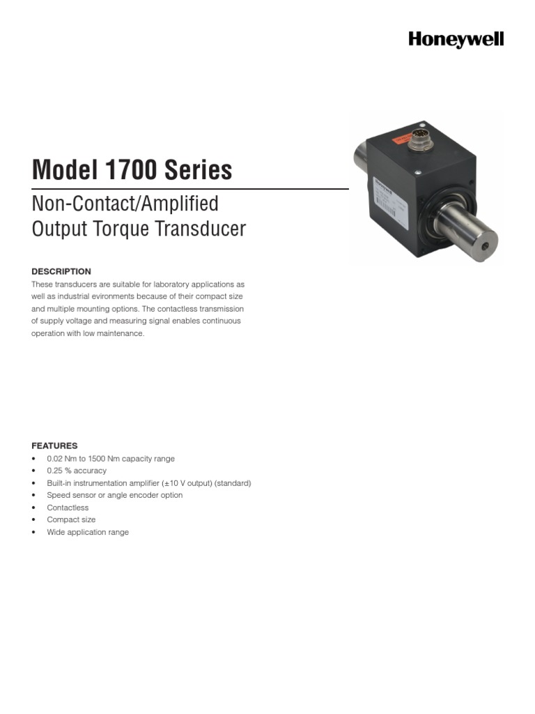 Model 1700 Datasheet | PDF | Amplifier | Electrical Engineering