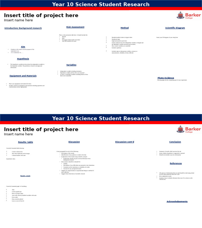 Year 10 Science Project Methodology Guide | PDF | Data | Experiment