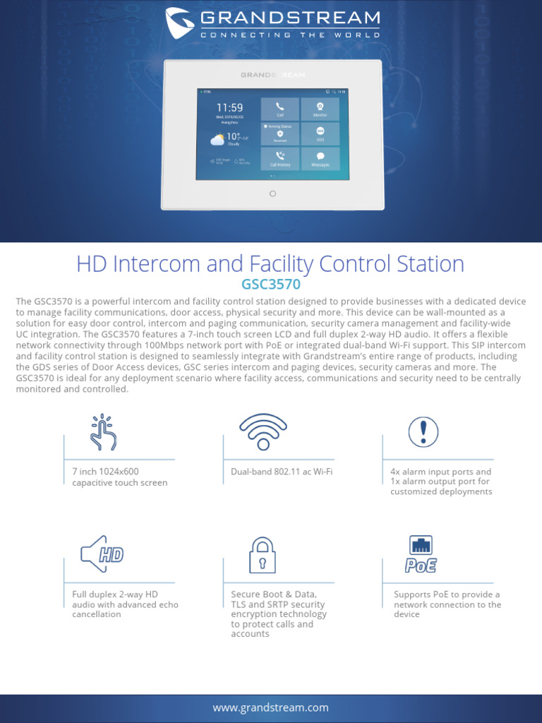 GSC3570 Intercom & Control Station | PDF | Session Initiation Protocol ...