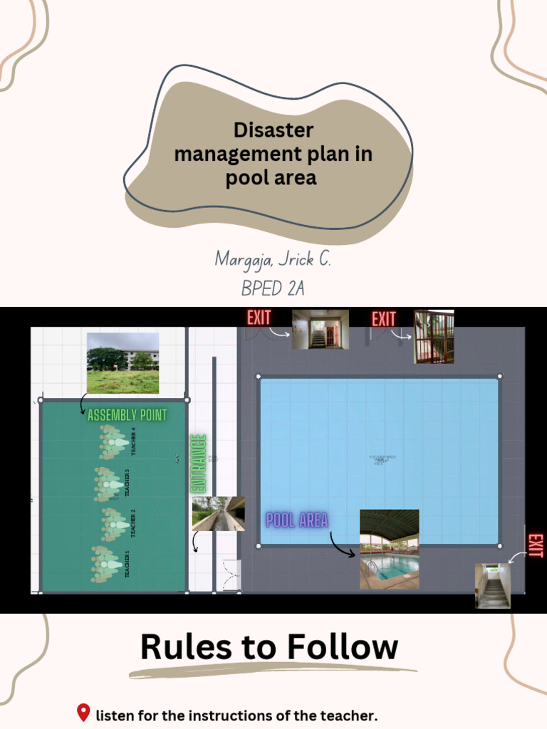 Pool Area Disaster Management Plan | PDF | Technology & Engineering