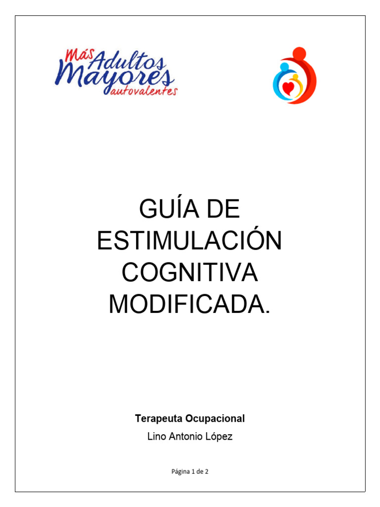 Cuaderno Estimulación Cogn MODIFICADA | PDF