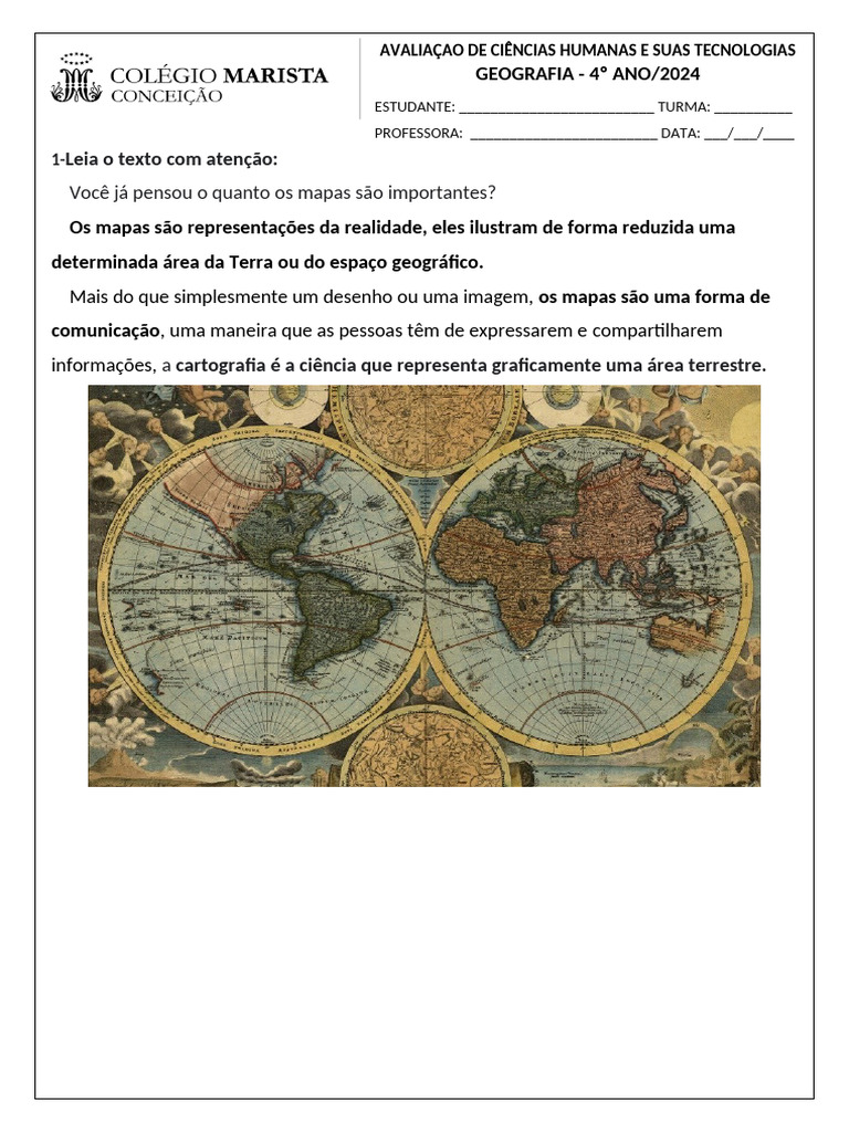 Importância dos Mapas na Geografia | PDF | Geografia | Mapa