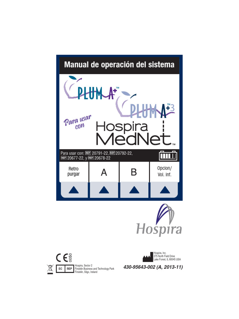 Manual de Operacion - Bomba de Infusión ICU Medical Plum A+ MedNet ...