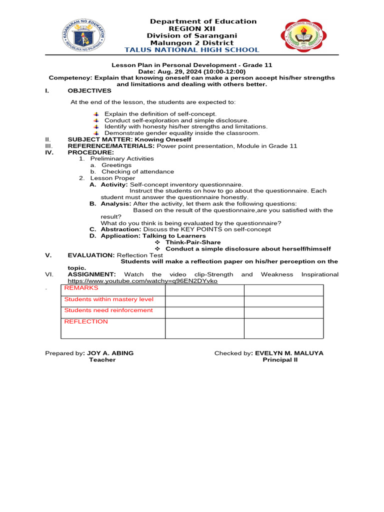 Personal Development Module Grade 11 Ppt