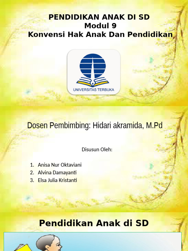 Hak Anak dan Pendidikan di SD | PDF | Ilmu Sosial