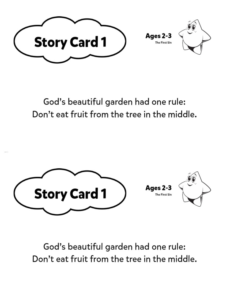 BA Unit1 TheFirstSin StoryCards 2-3 | PDF