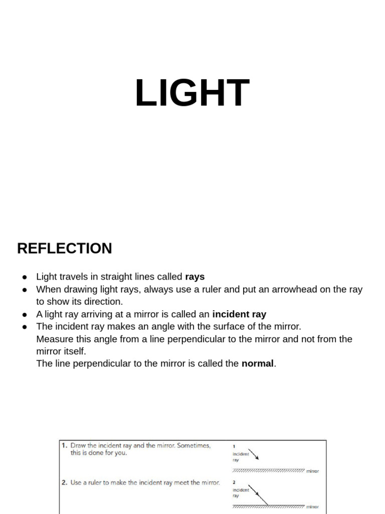 Light Reflection and Refraction Basics | PDF | Reflection (Physics ...