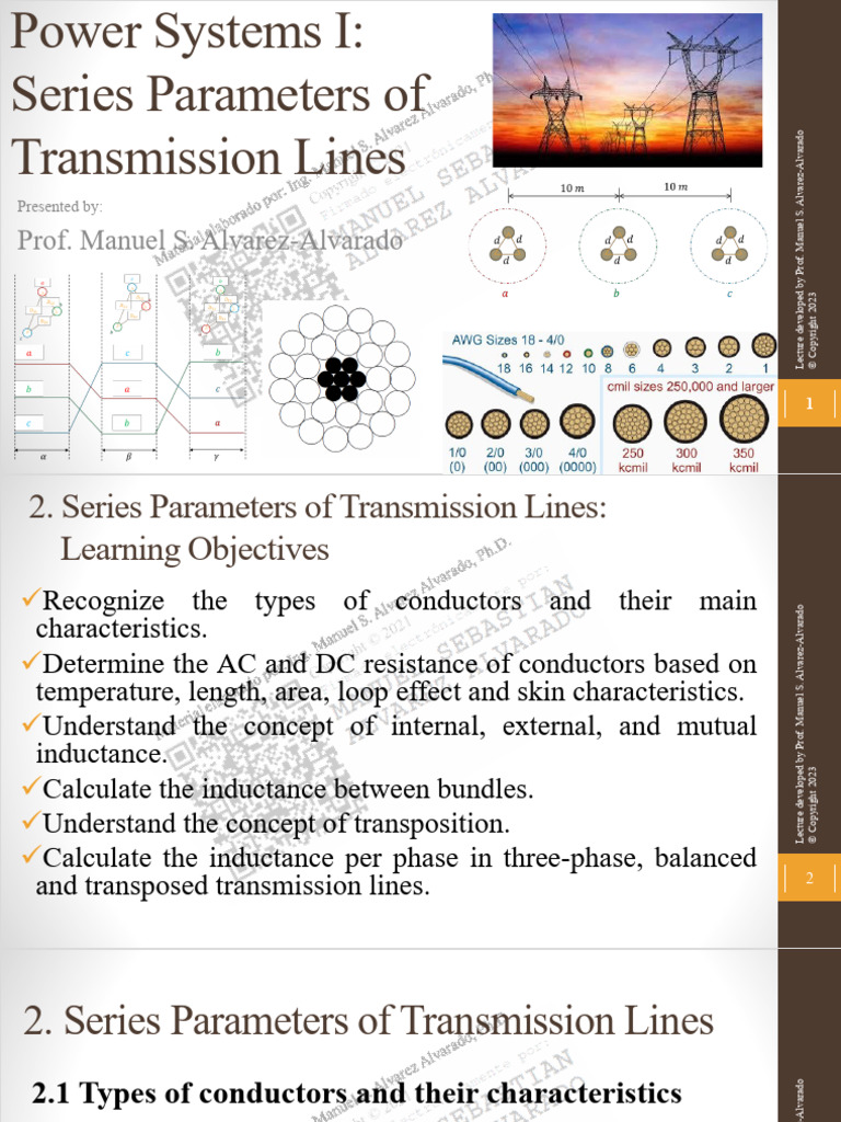 Series Parameters of Transmission Lines | PDF | Electrical Resistivity ...