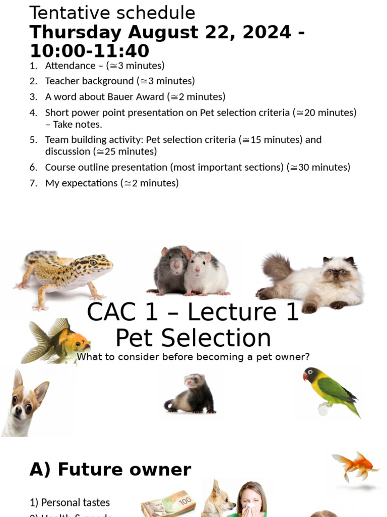 Pet Ownership Selection Criteria | PDF | Pet | Animals And Humans