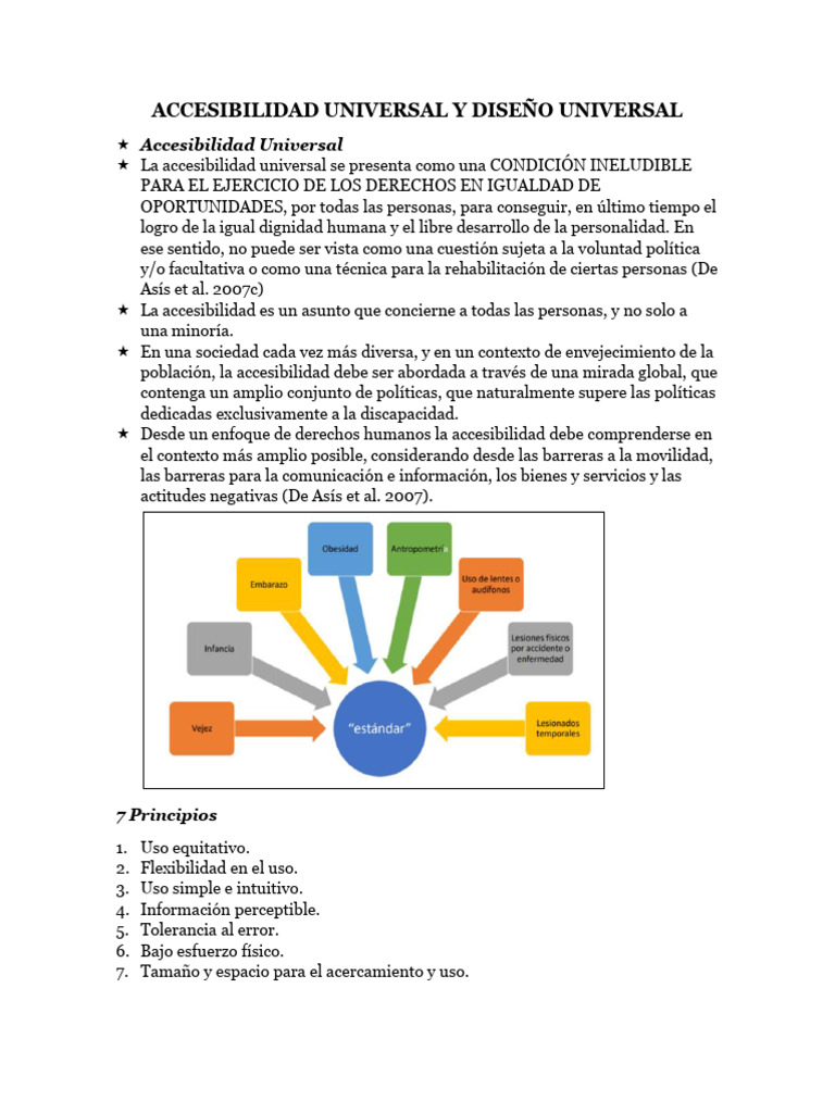 Accesibilidad Universal y Diseño Universal | PDF