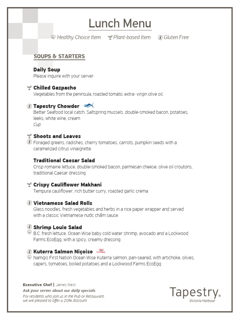 Victoria Harbour Digital Menu For Blog2 1 | PDF | Salad | Foods