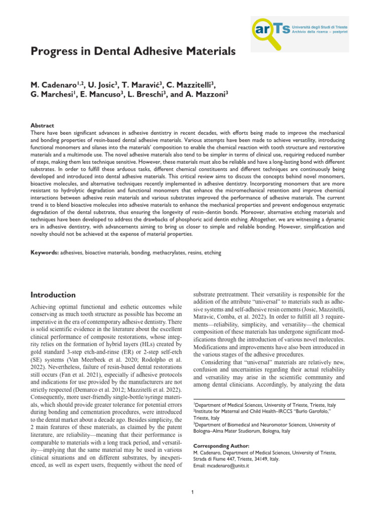 Universal Bonding Agent Imp | PDF | Tooth Enamel | Chemistry