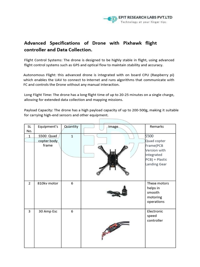 Autonomous Drone With Pixhawk and On Board CPU | PDF | Unmanned Aerial ...