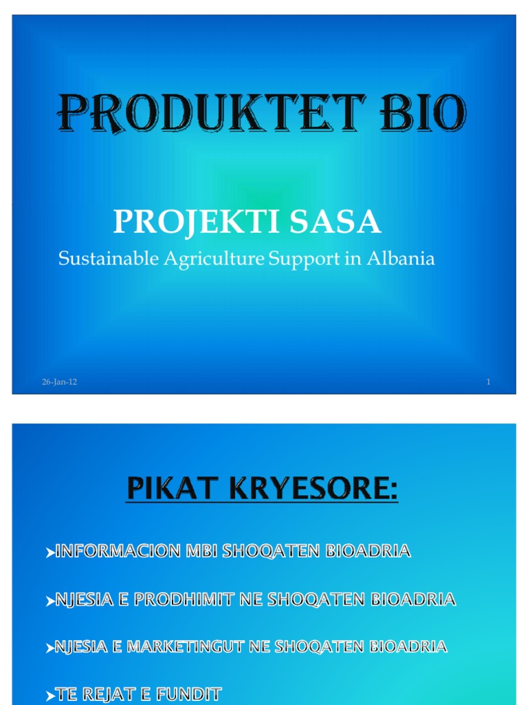 Produktet Bio | PDF