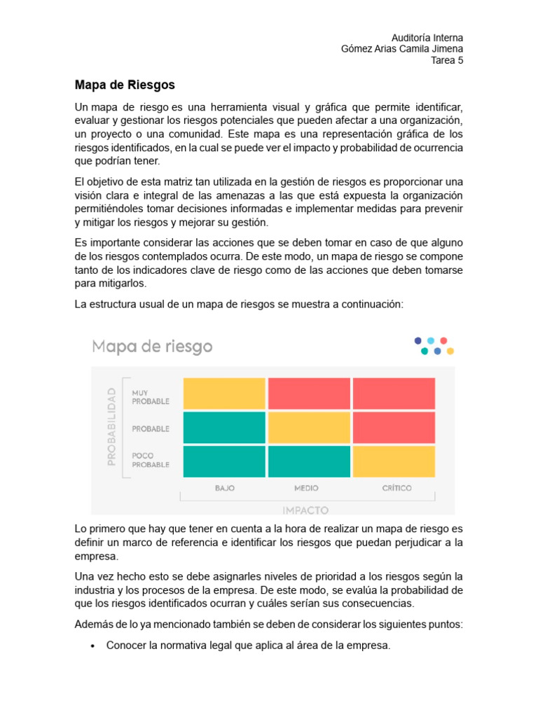 Mapa de Riesgos en Auditoría Interna | PDF | Riesgo | Auditoría