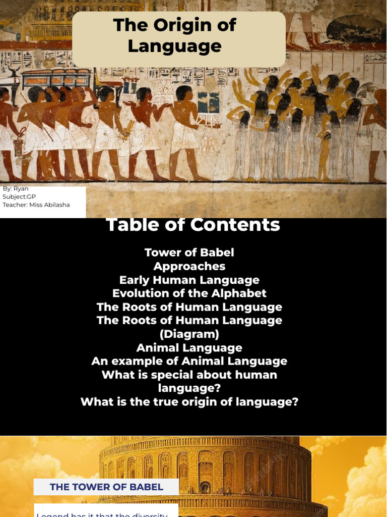 Exploring the Origins of Language | PDF | Origin Of Language | Language ...