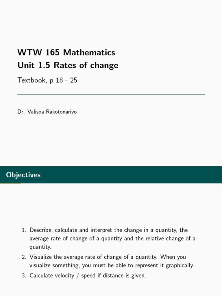 Unit1 5 | PDF | Derivative | Slope