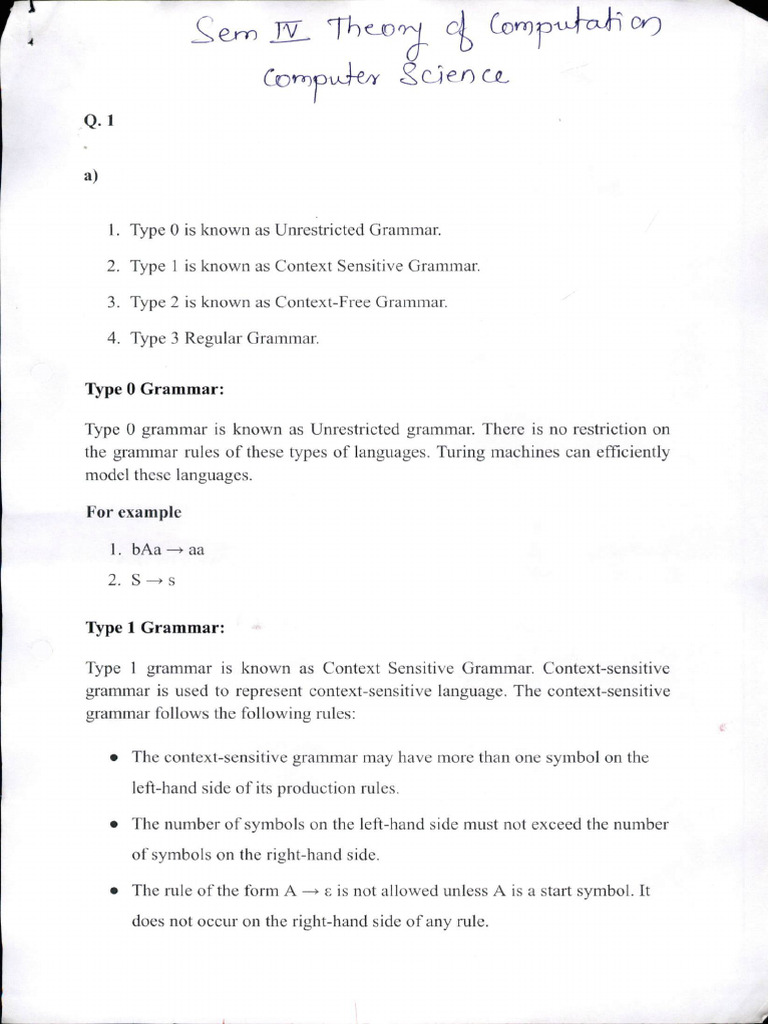 Toc - Sem 4 - Comp | PDF