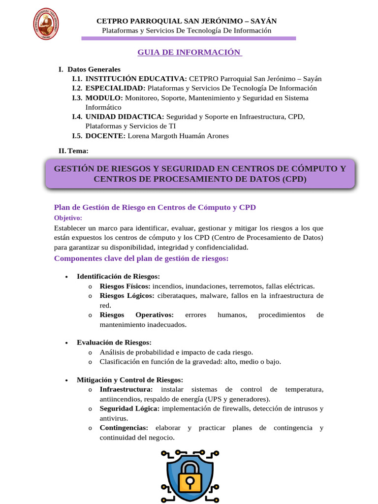 Gestión de Riesgos en Tecnologías de Información | PDF | Seguridad | La ...