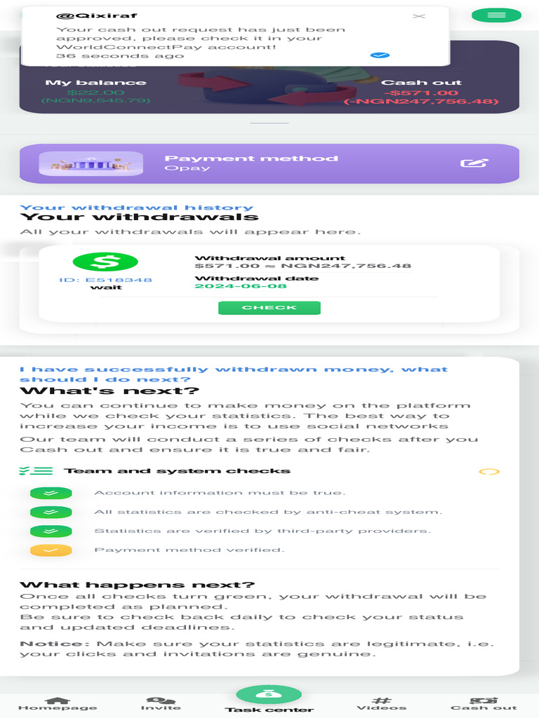 Withdrawal History | PDF