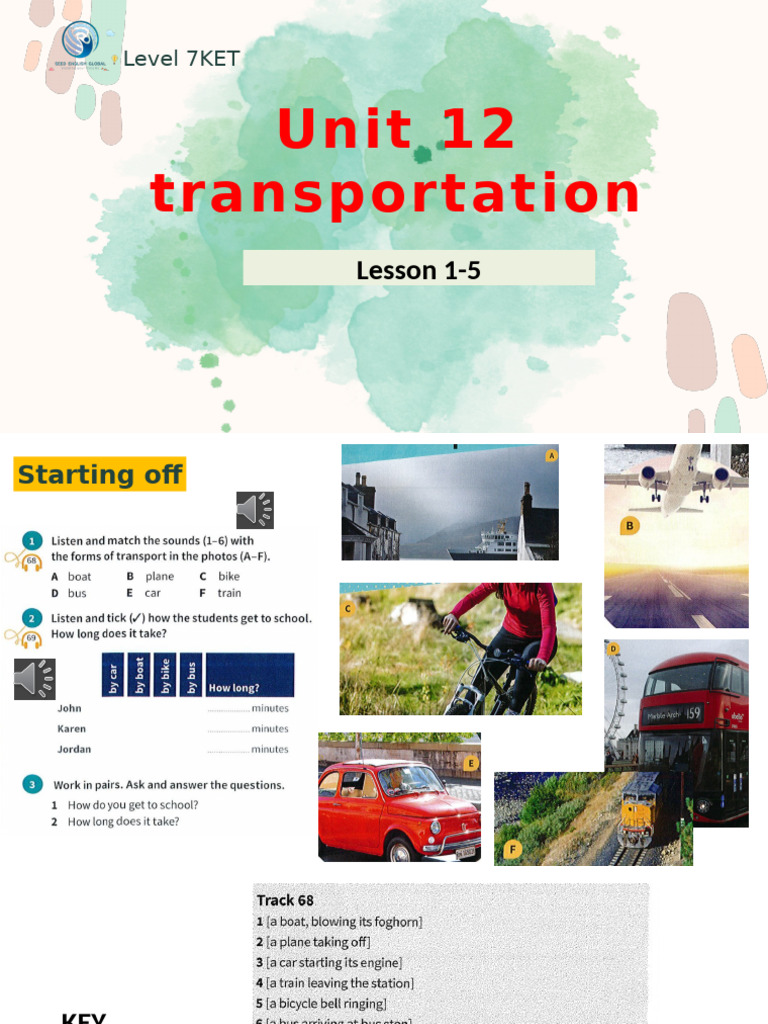 Transportation Lesson Plan KET | PDF