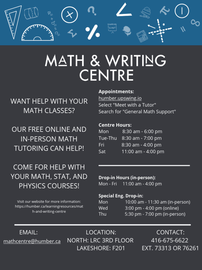 F23 Math Centre Poster | PDF