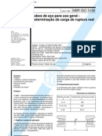 NBR 03108 - 1998 - Cabos de Aco Para Uso Geral - Determinacao Da Carga de Ruptura Real