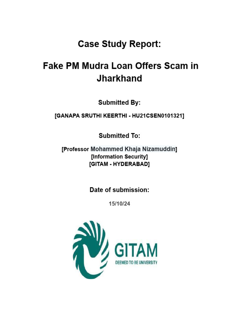 Jharkhand PM Mudra Loan Scam Analysis | PDF | Phishing | Fraud