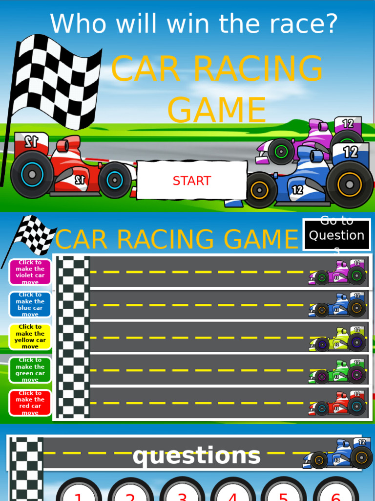 Math Activity Car Racing Games | PDF | Sports & Recreation | Teaching ...