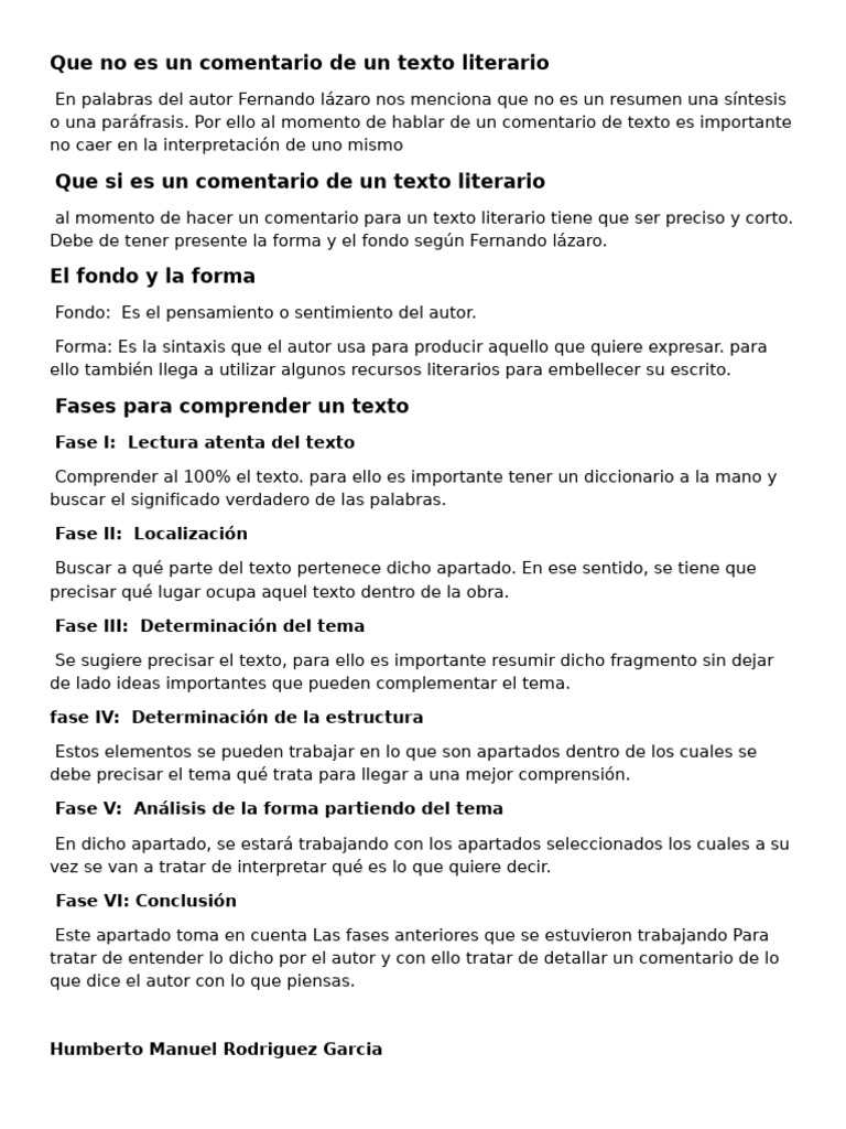 Fases para Comprender Un Texto | PDF