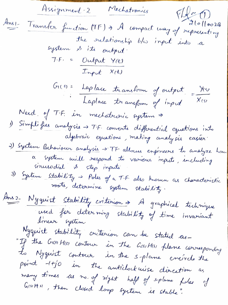 Mechatronics 2 04 Nov 2024 | PDF