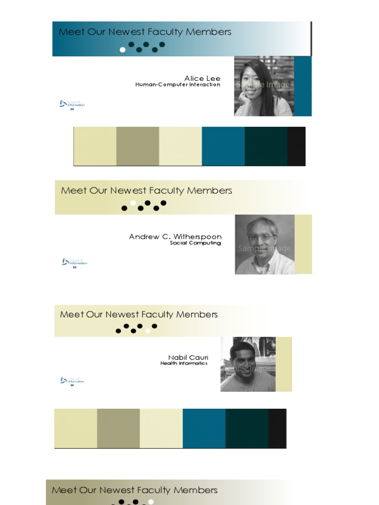 Meet Our Newest Faculty Members: Sample Image | PDF | Self-Improvement