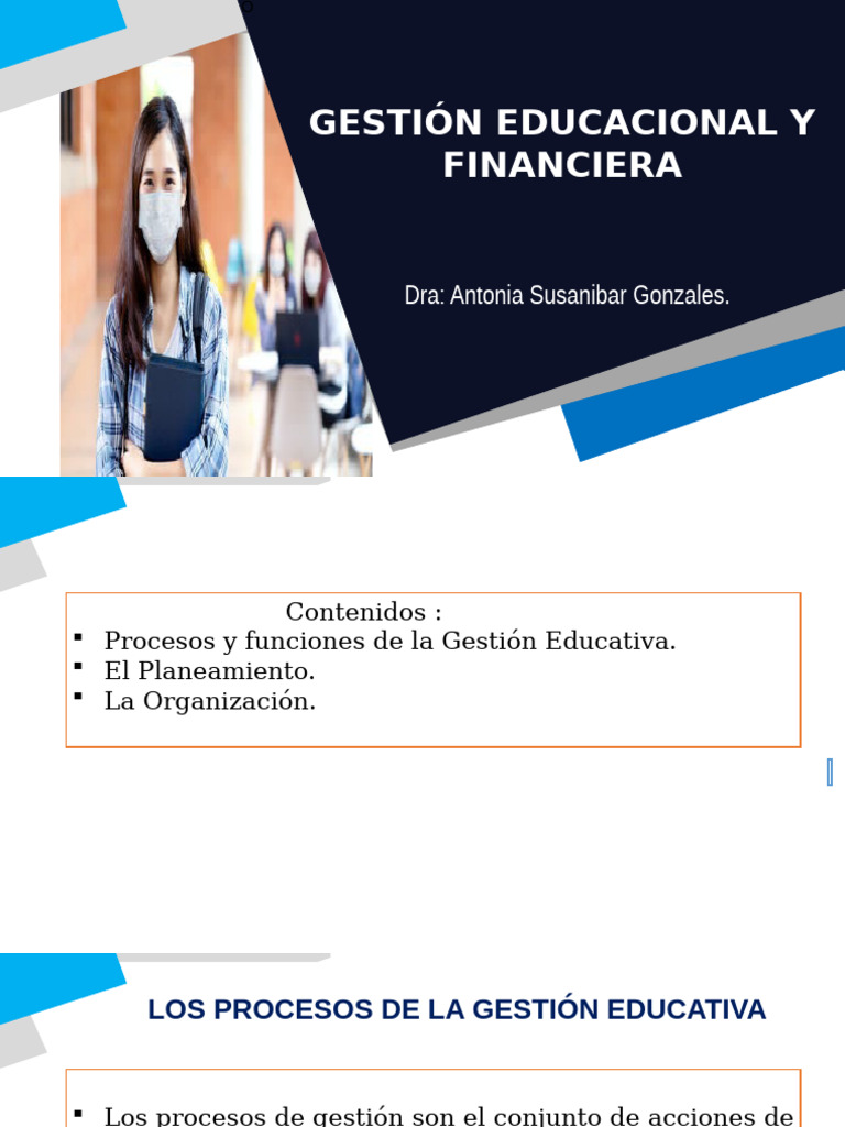 Semana 4 - Procesos de La Gestion Educ. | PDF | Planificación