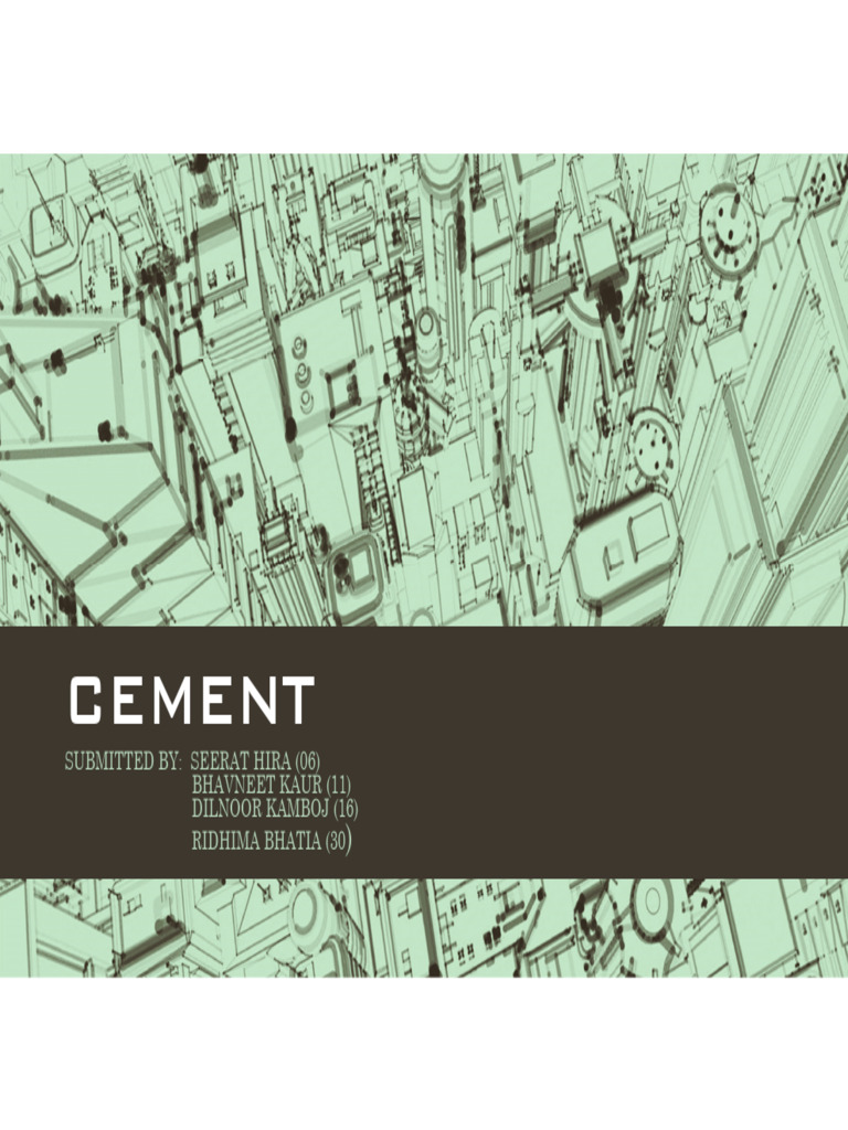 Cement PPT FINAL PDF | PDF | Cement | Concrete