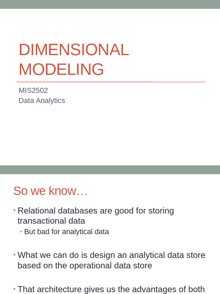 Dimensional Modeling | PDF | Data Warehouse | Information Technology