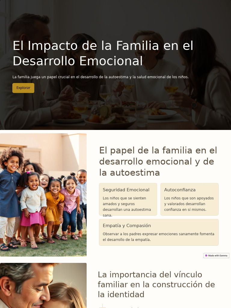 La familia y el desarrollo emocional infantil | PDF | Autoestima | Las ...