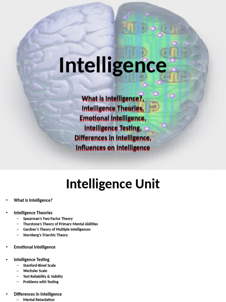 Unit+5 +Intelligence+Student++Notes | PDF | Wechsler Adult Intelligence ...