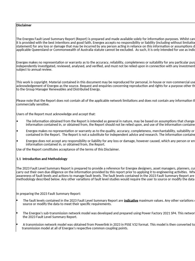 2023 Annual Fault Level Summary Report | PDF | Electrical Resistance ...
