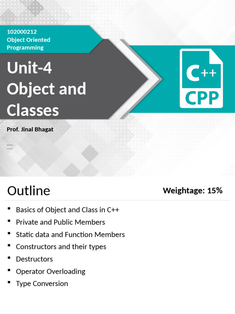 Presentations PPT Unit-4 OOP | PDF | Class (Computer Programming ...