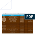 Planning du 1ère partie de saison 2012 Lloyd